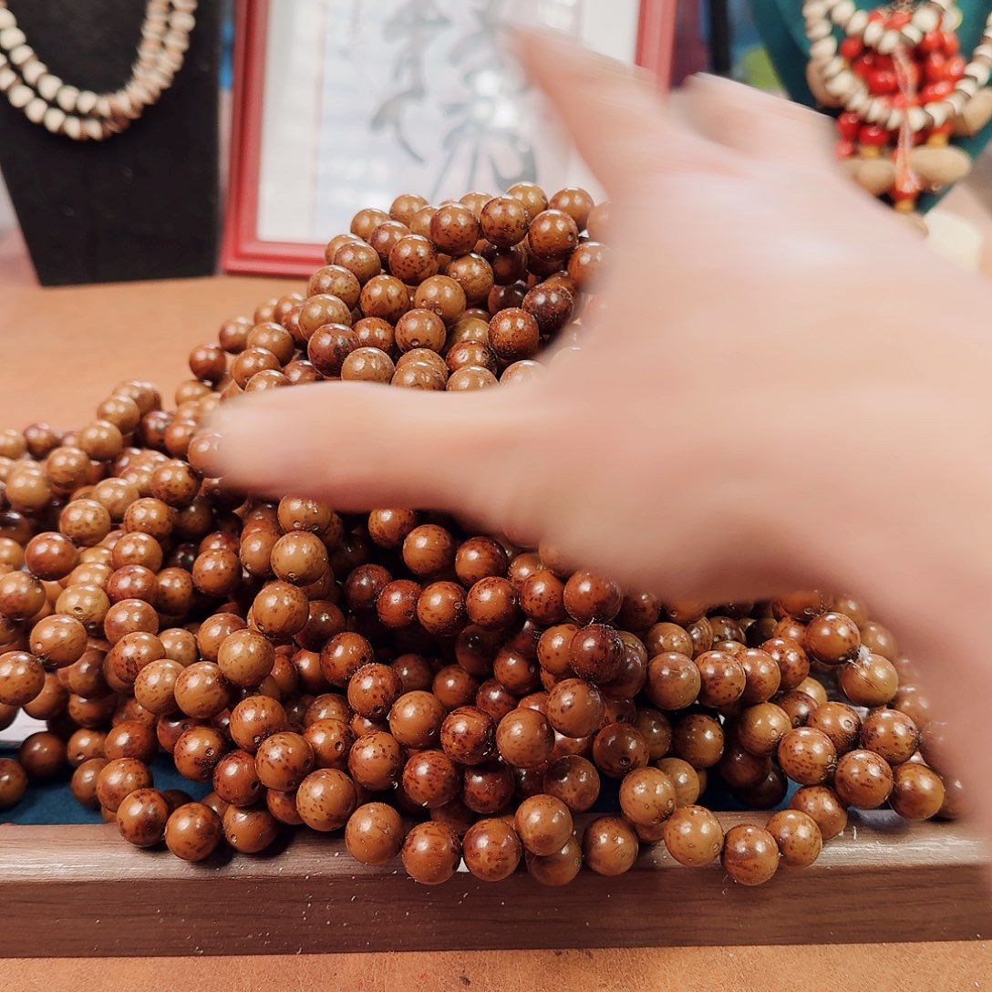 手串菩提根/象牙果紫金鼠圆珠单圈