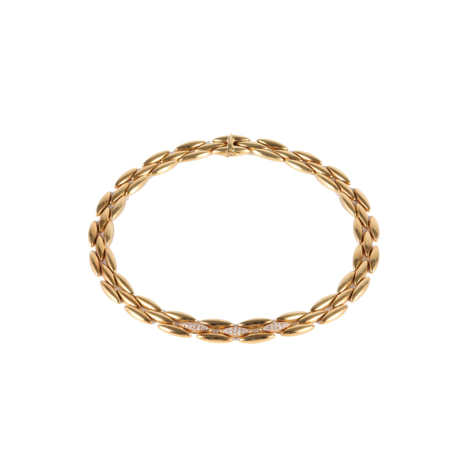 99新 Cartier/卡地亚 小花6欢 18K黄金 钻石 黄金 卡地亚 项链 