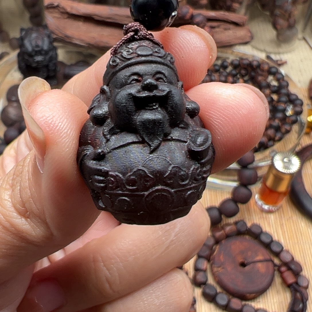 无事牌降真香小财神