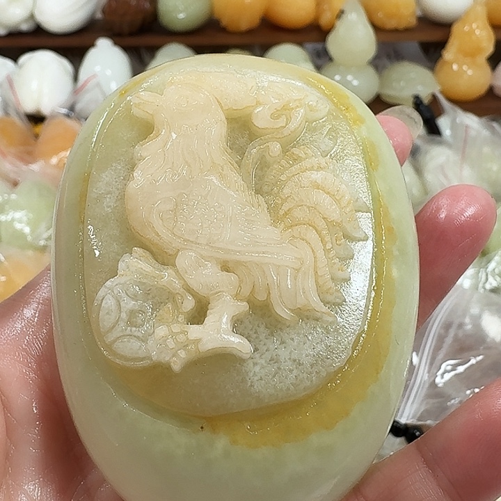 终***散砖雕石头手把件石头手把件