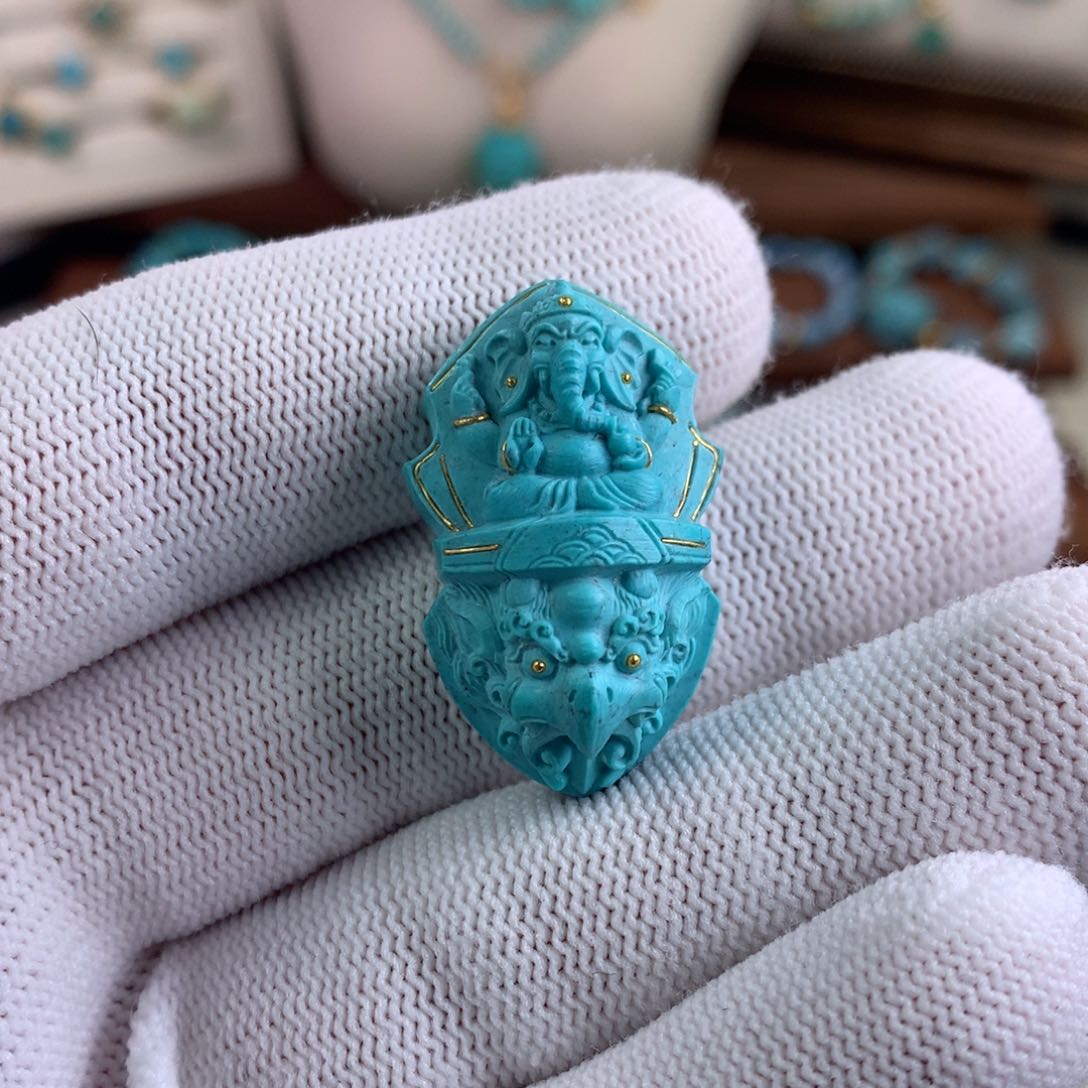 未镶嵌绿松石珠宝奇石