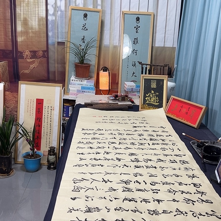 书法葡萄斗方外框52/52