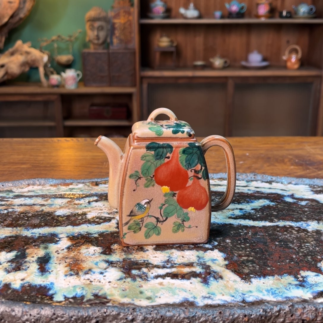 杯柴烧手工手绘陶瓷