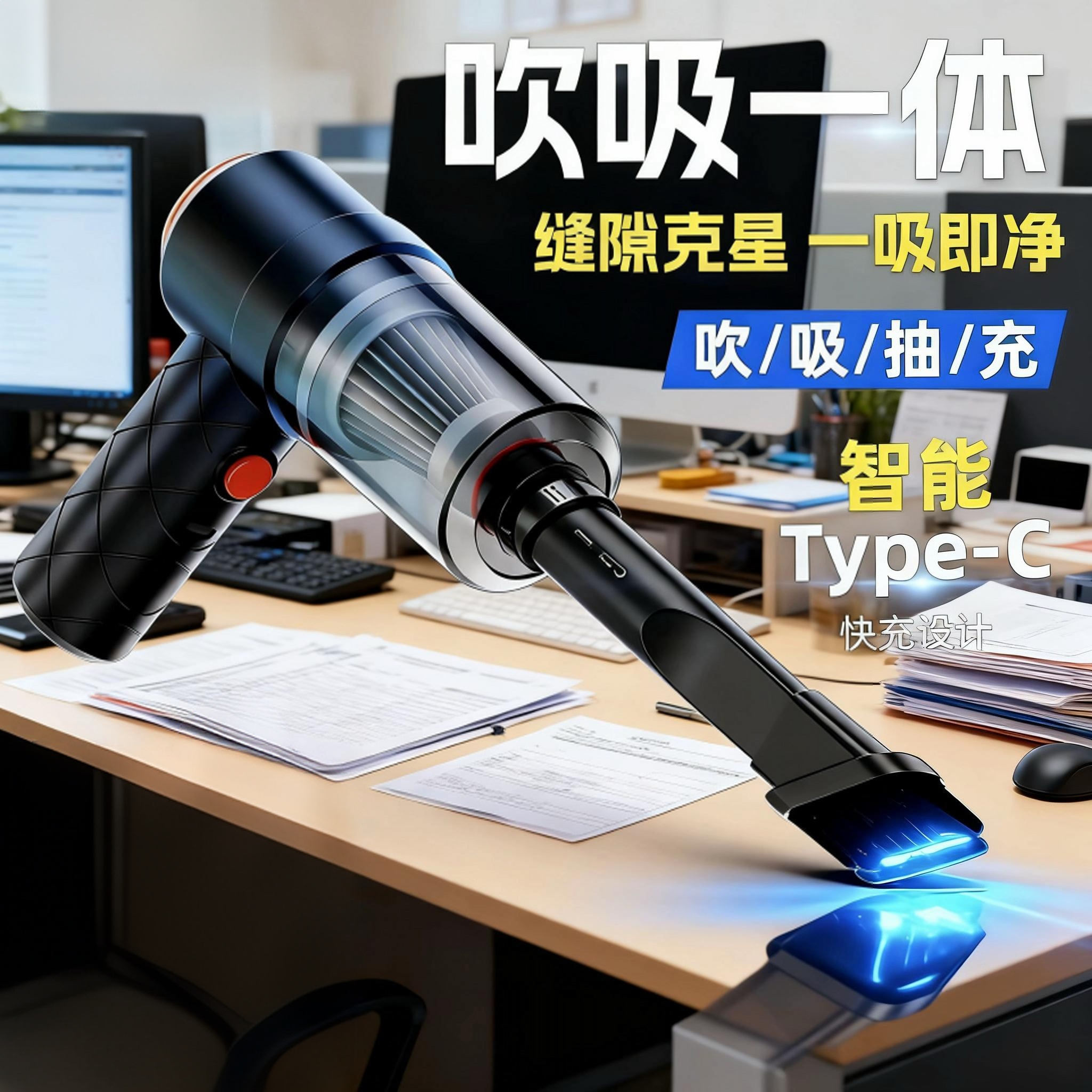 【高货福利】家用车载必备无线吸尘器吸吹一体强吸力彩盒包装