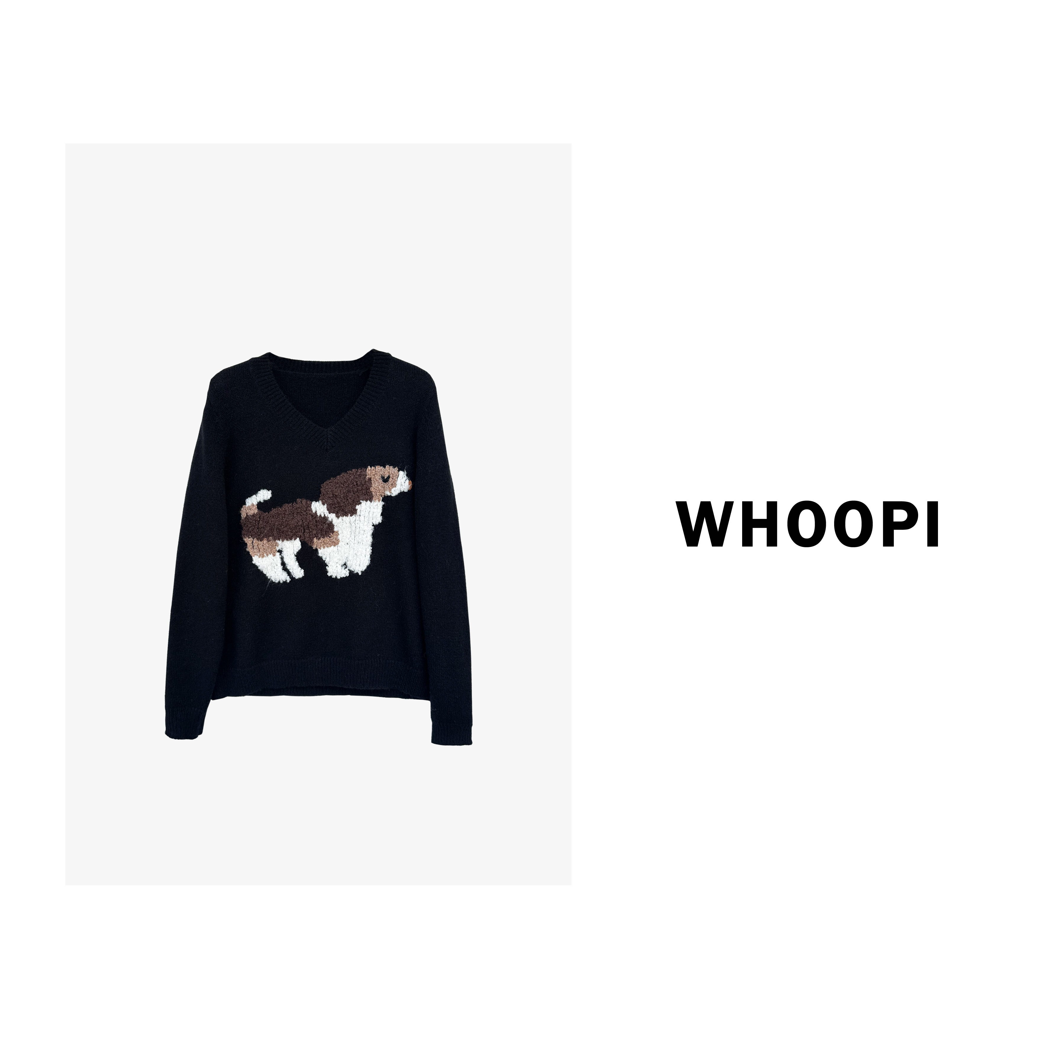 【清】【毛绒小狗】冬季慵懒风百搭减龄软糯针织毛衣