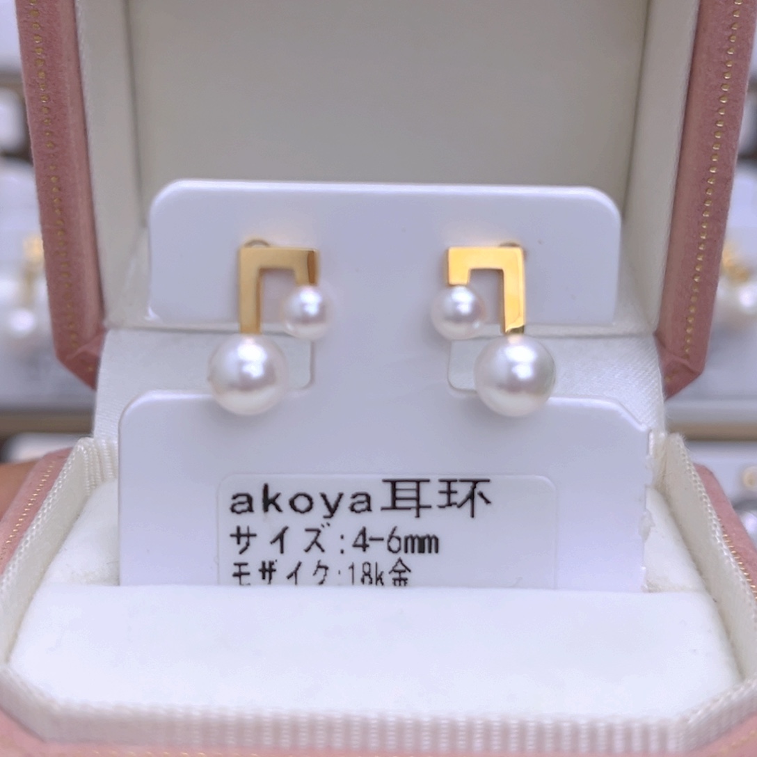 海水珍珠耳饰18K金镶嵌