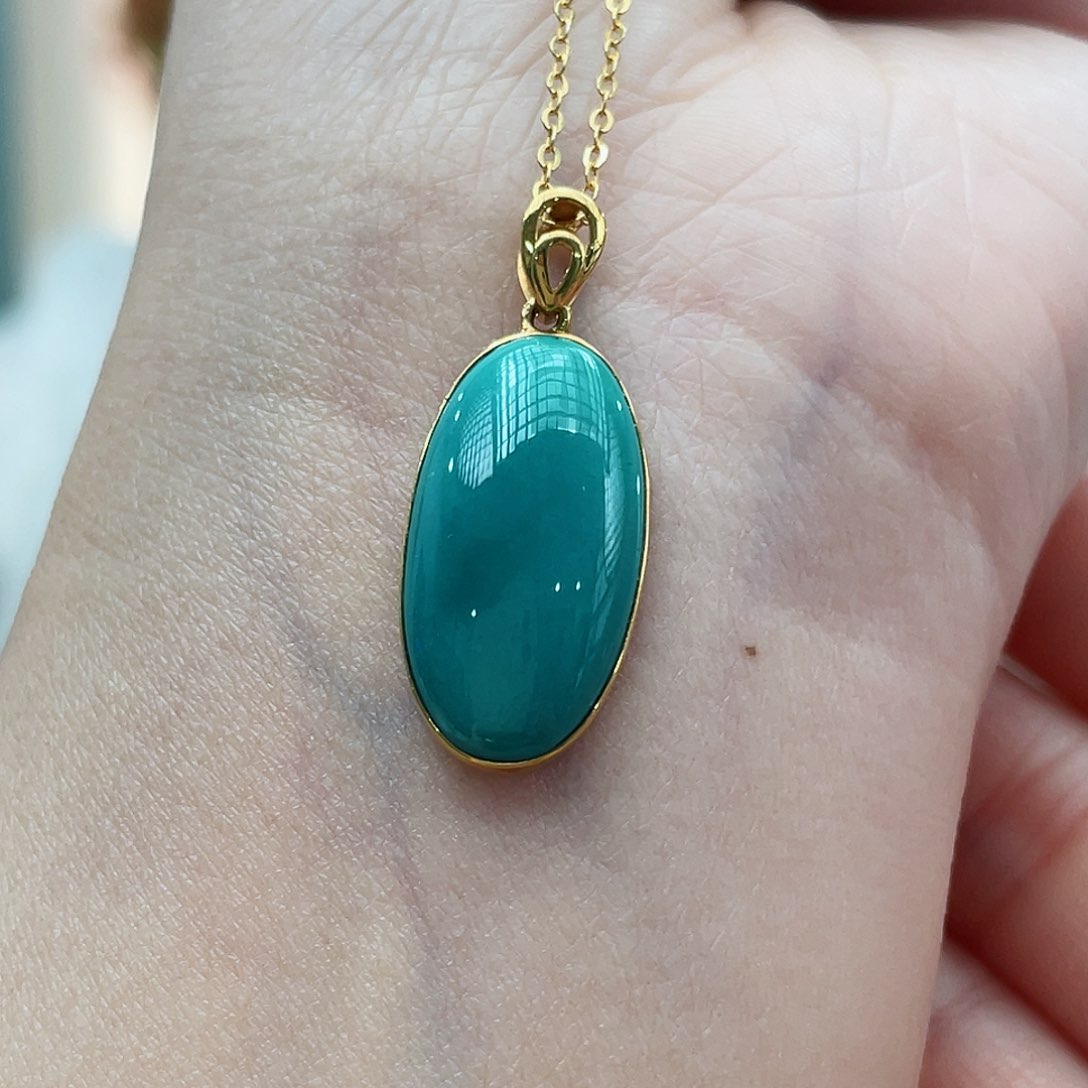 绿松石戒指18K金镶嵌