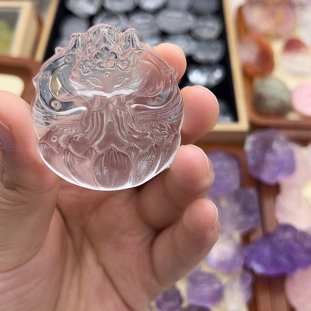 未镶嵌颈饰紫晶美*骨白水修仙狐111
