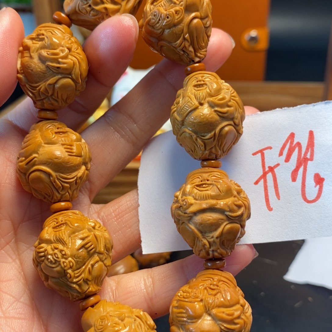 橄榄核手串/手链财神，开裂