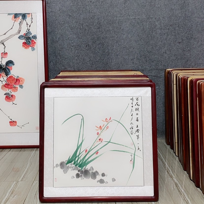 【闪购商品】国画书画作品带框65×65厘米