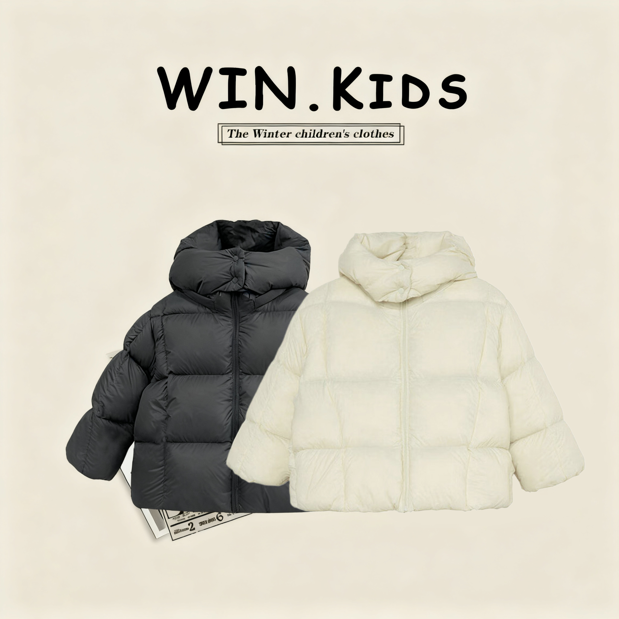 【商场同款】品牌儿童羽绒服男童三防加厚连帽外套女宝宝衣服秋冬