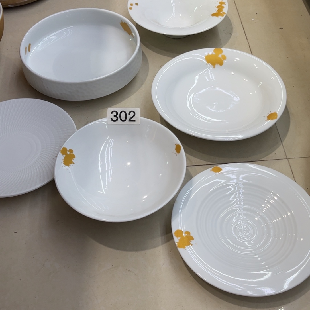 瓷景德镇粗陶复古盘碗微瑕，6