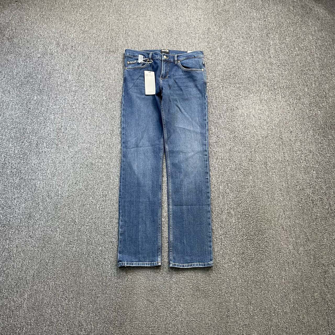 99新 VERSACE/范思哲 （bb）蓝色水洗牛仔长裤 31码/吊牌/bc000858