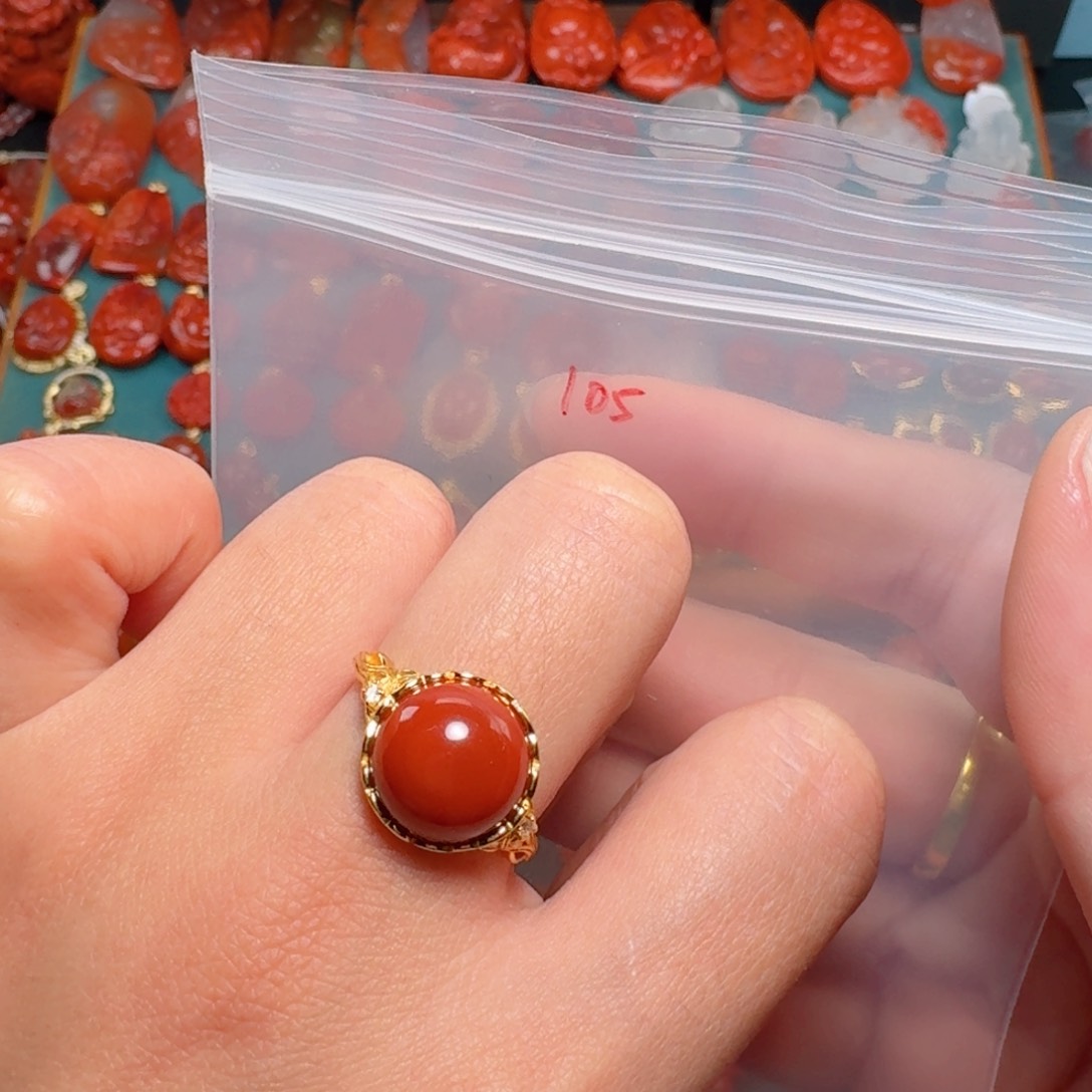 南红玛瑙南红银S925镶嵌