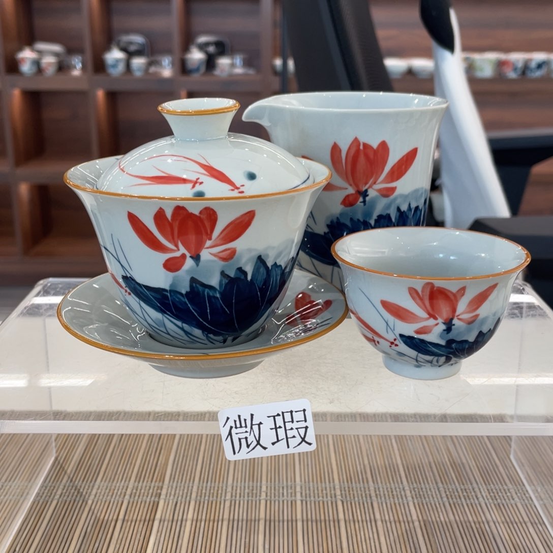 釉下老陶泥手工绘制