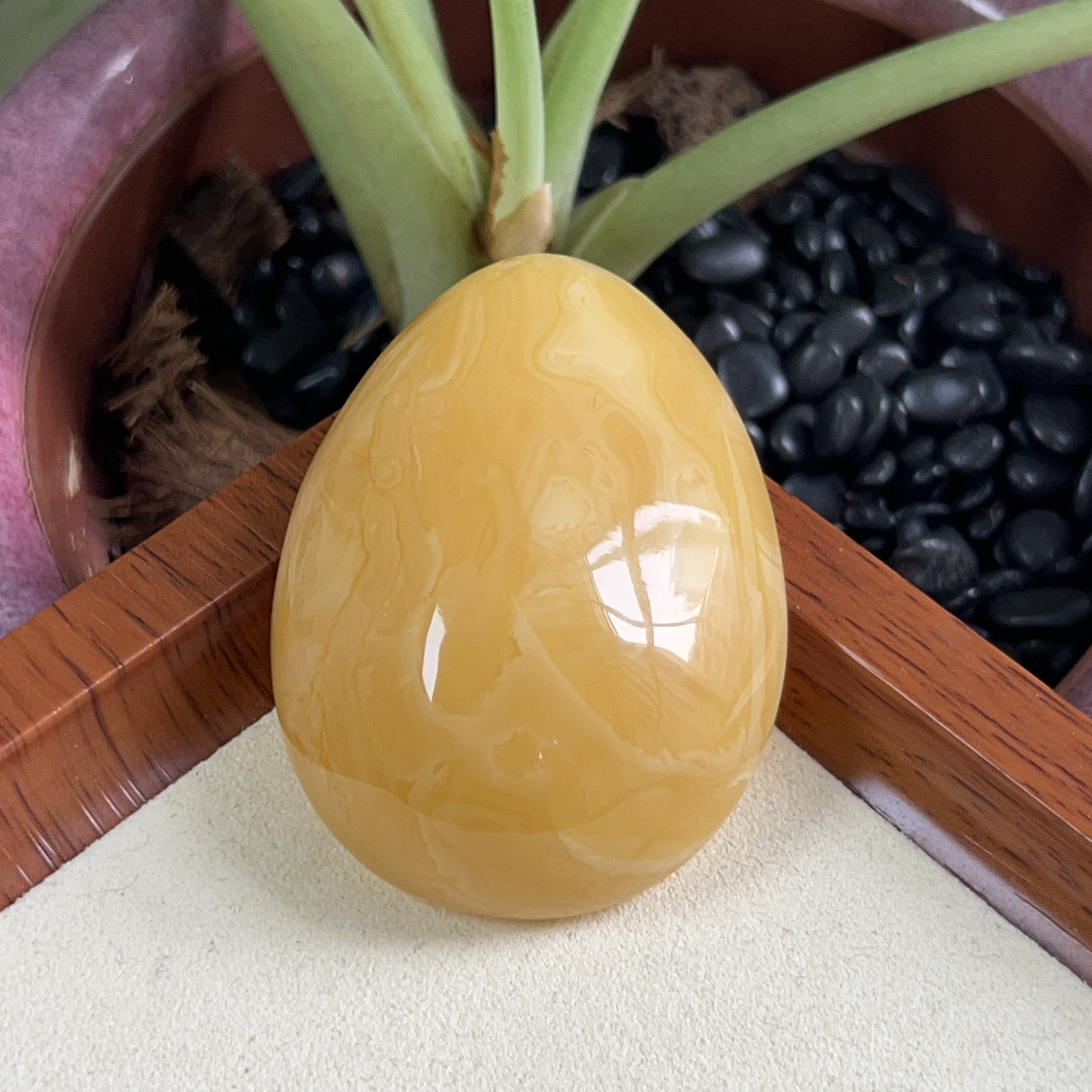 【宝兰家】天然原矿蜜蜡天然俄料满蜡杨枝甘露水滴精致毛衣链民族风