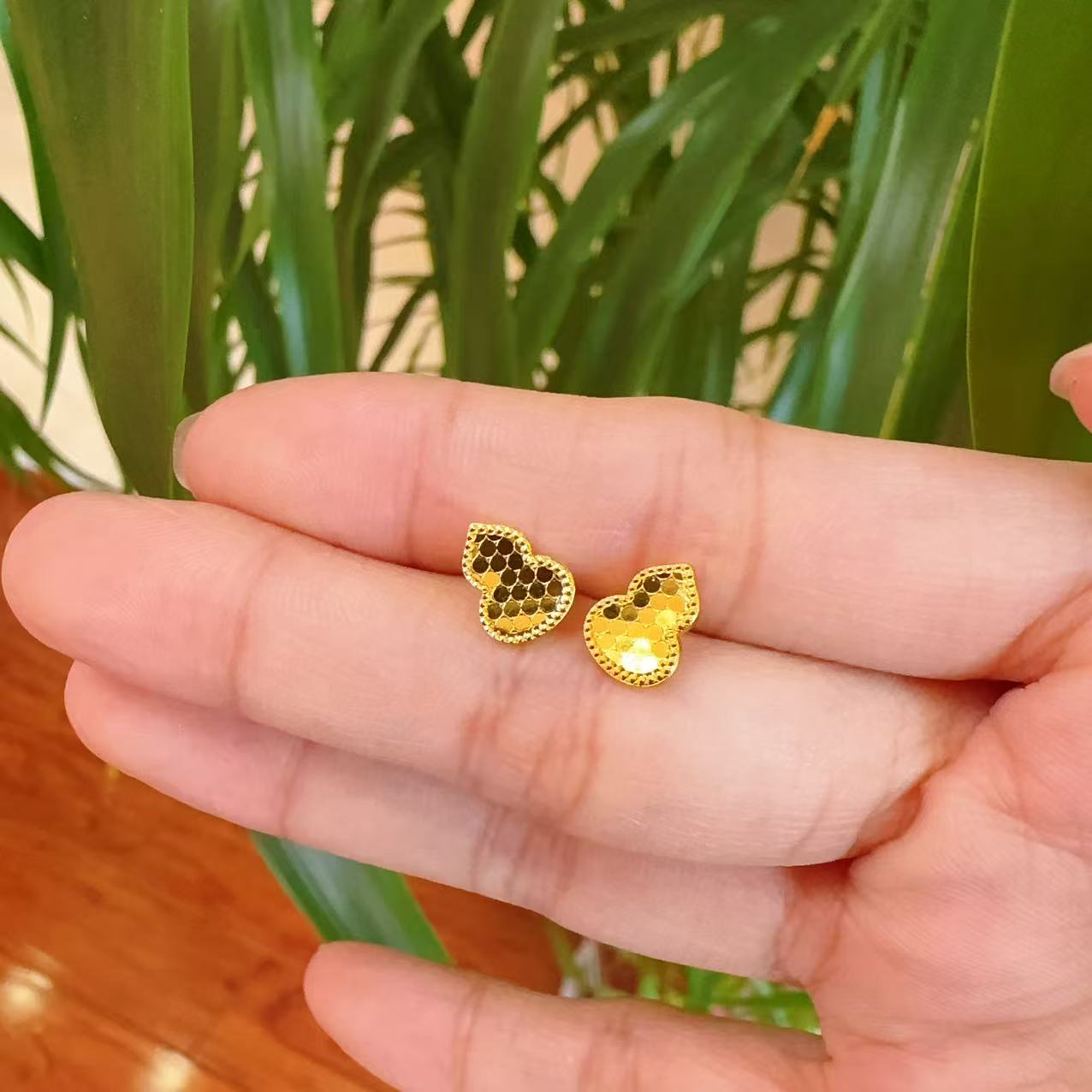 合金耳饰 CNC葫芦耳饰