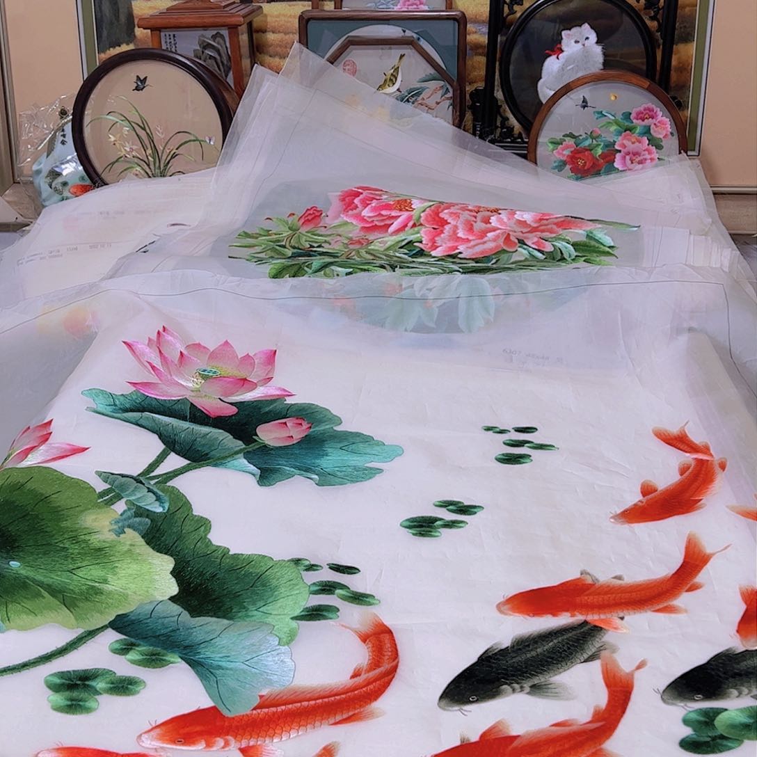 刺绣用****8纯手工刺绣画