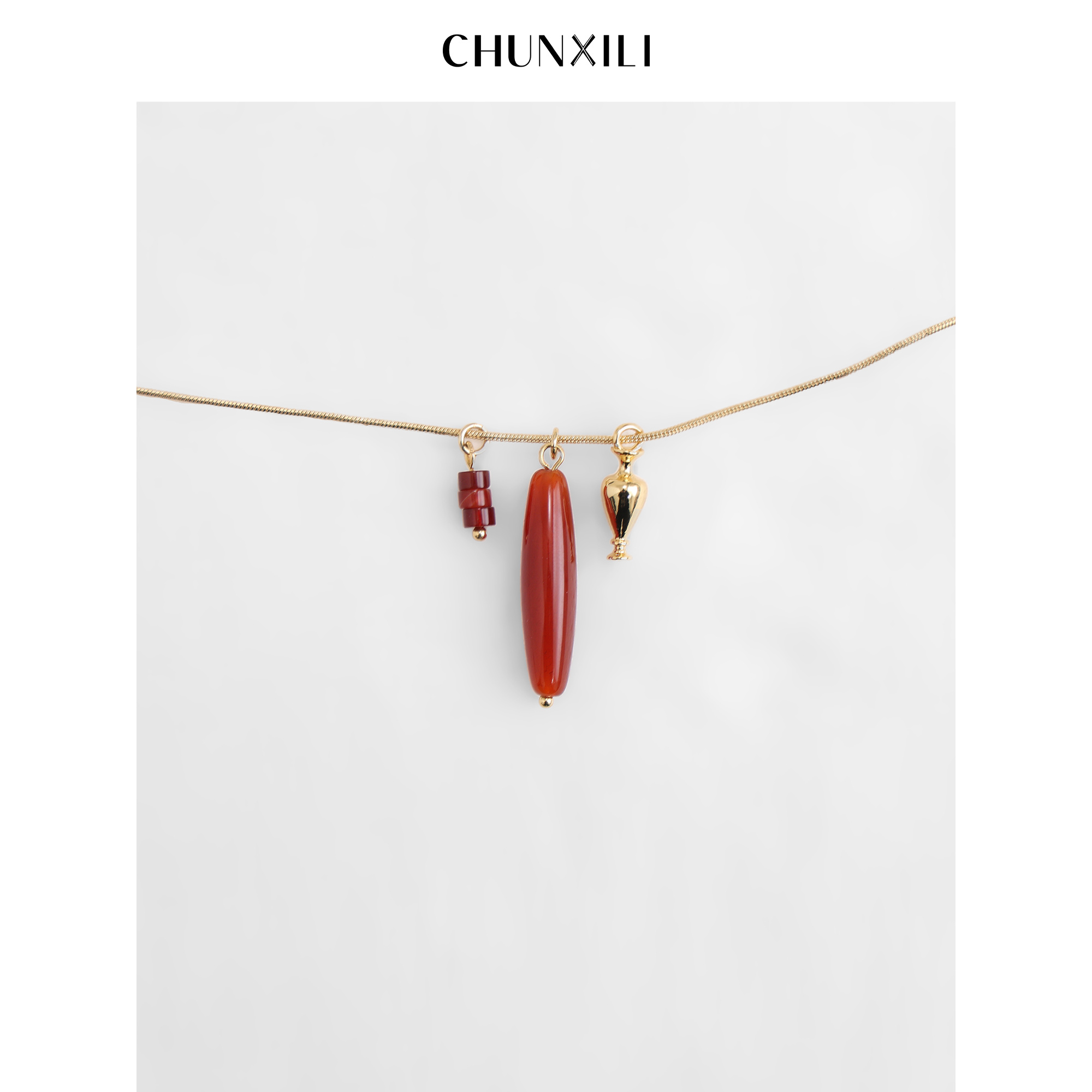 合金亚克力项链 CHUNXILI/春熙里锁骨链 小众项链D00SP54092