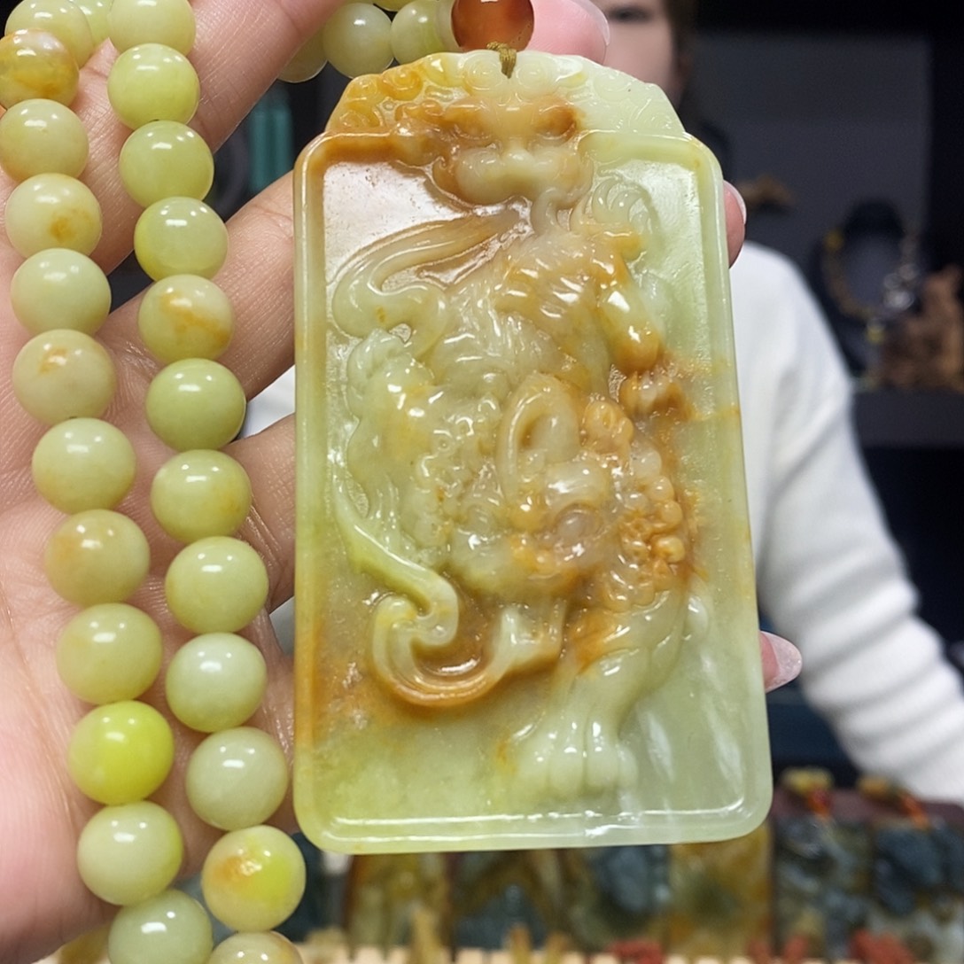 未镶嵌岫玉挂件吊坠项链