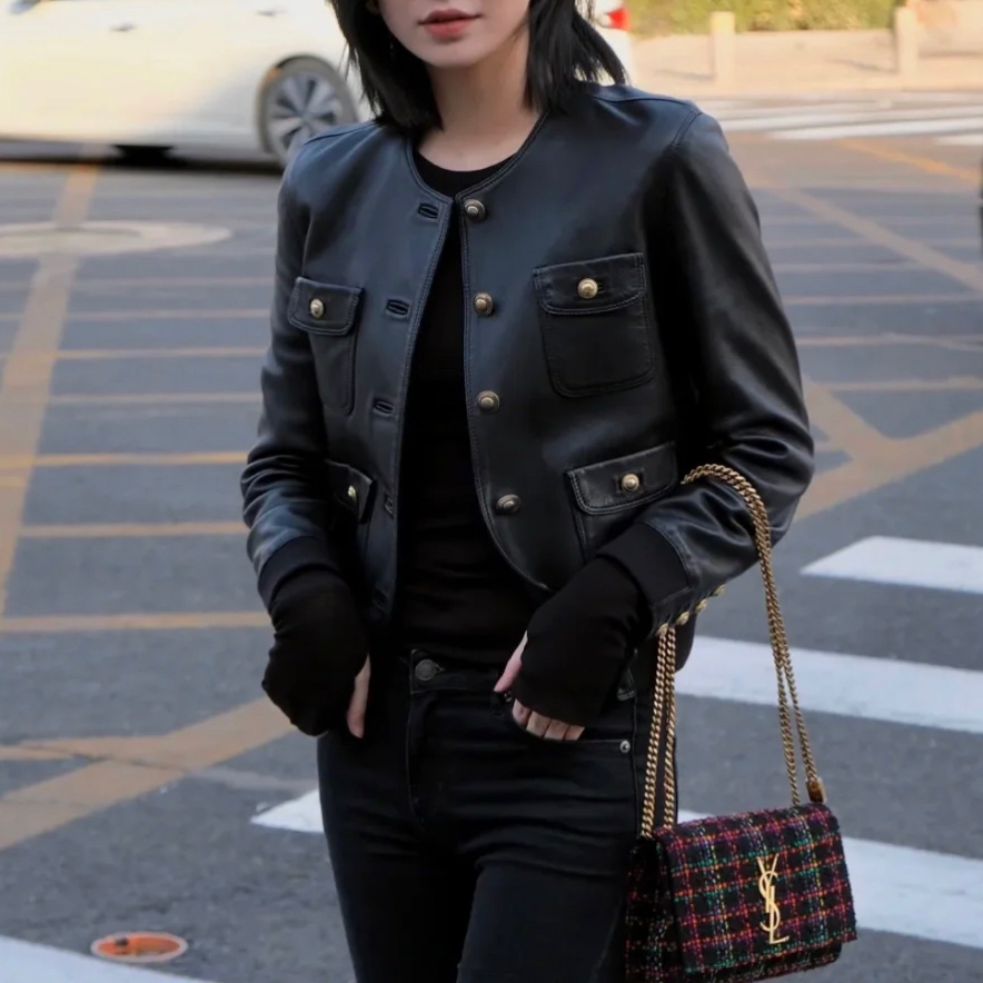 99新 YSL/圣罗兰 99新/YSL/圣罗兰/皮衣外套/36码/Xsp33593