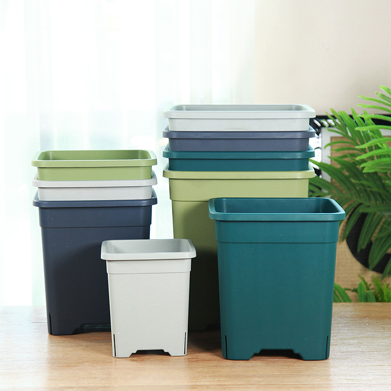 百乐欢控根方形加厚花盆耐用塑料PP树脂盆铁线莲月季环保制作方盆