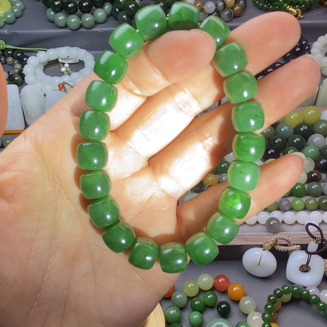 和田玉手串未镶嵌