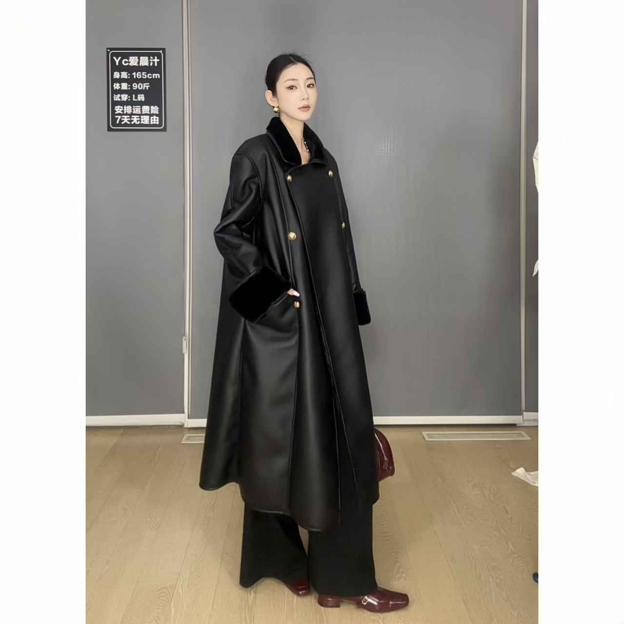 2026冬季新款  港风长款网红外套休闲 大衣F   88151