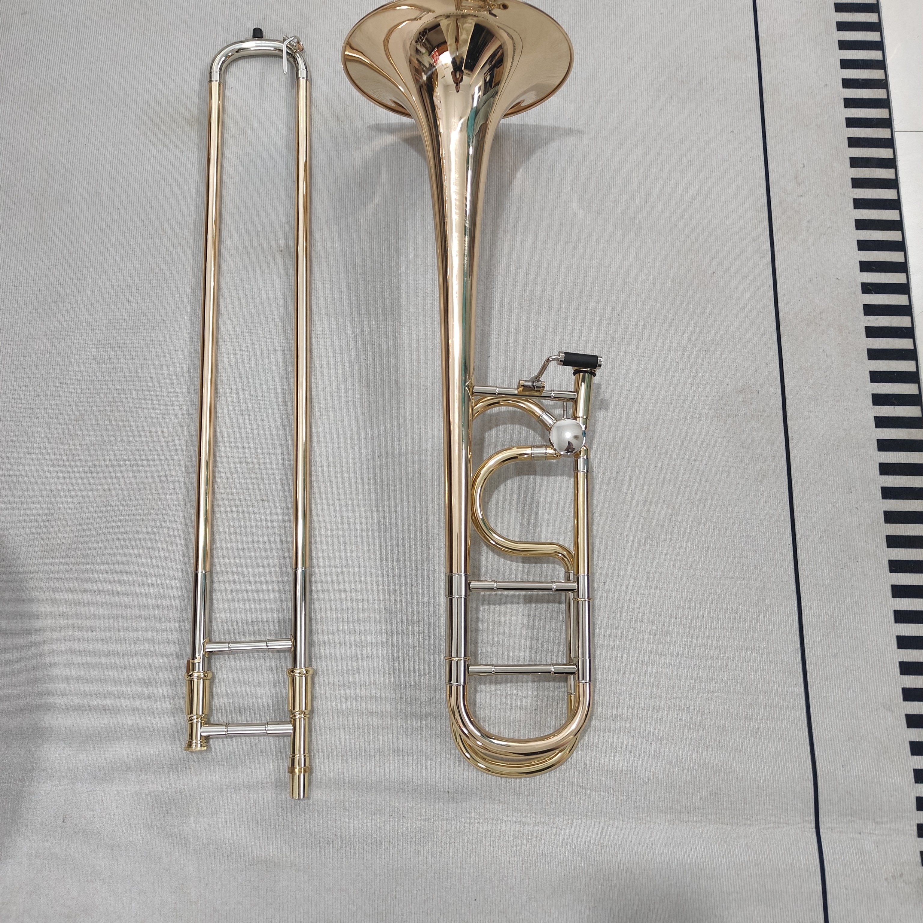 金铜喇叭口金铜拉管次中音变调长号 内管白铜镀硬铬 专业演奏级别