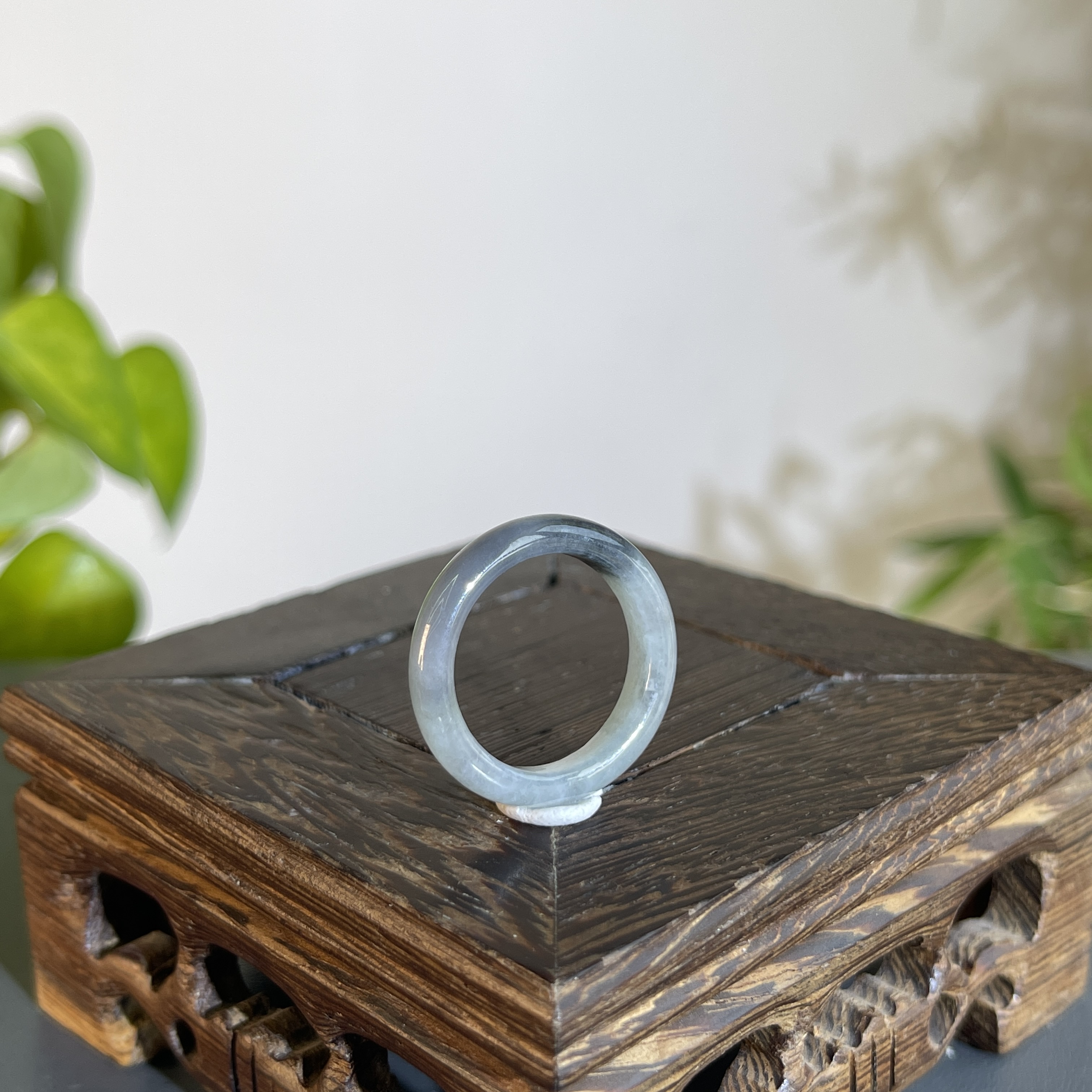 JCA14-02 天然缅甸A货翡翠 翡翠戒圈17#