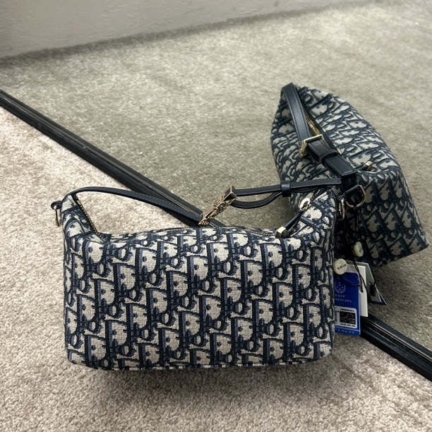 99新 DIOR/迪奥 老花饭盒包手拎包