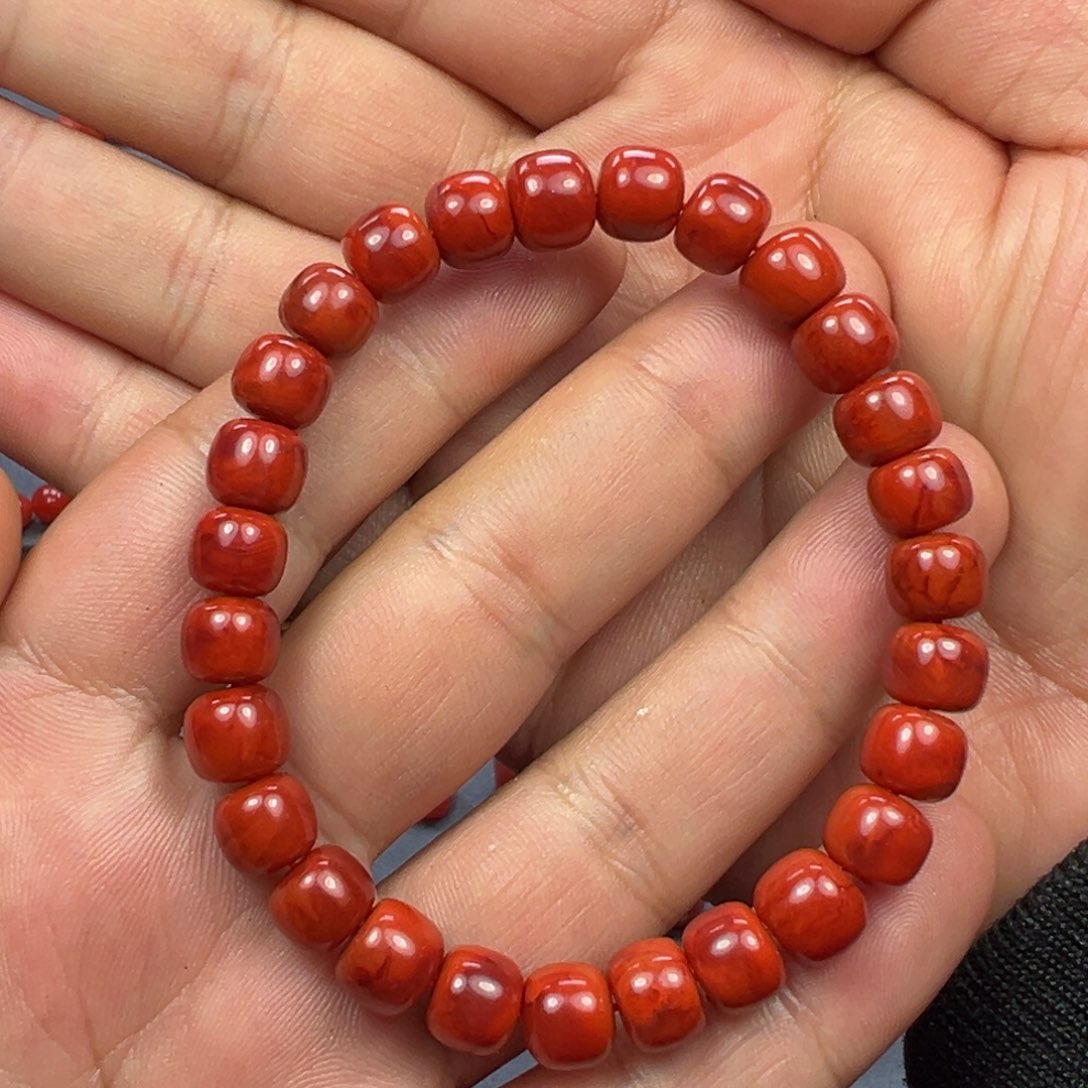 南红玛瑙火焰纹手串 8 左右未镶嵌