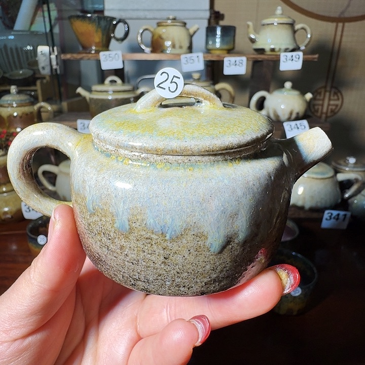 建水紫陶柴烧白泥柴烧壶微瑕