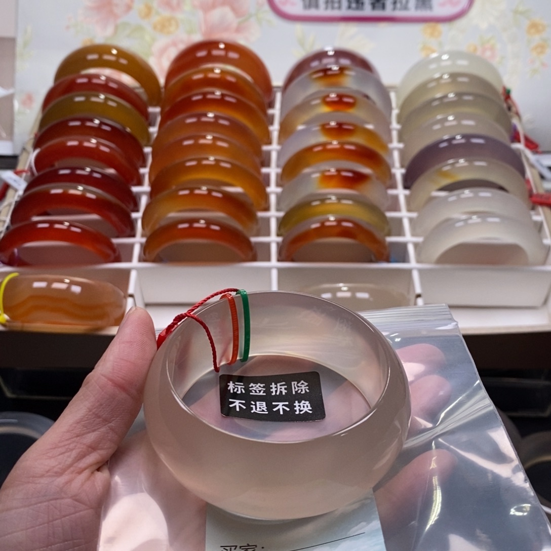 _***.玛瑙/玉髓未镶嵌手镯天然纹