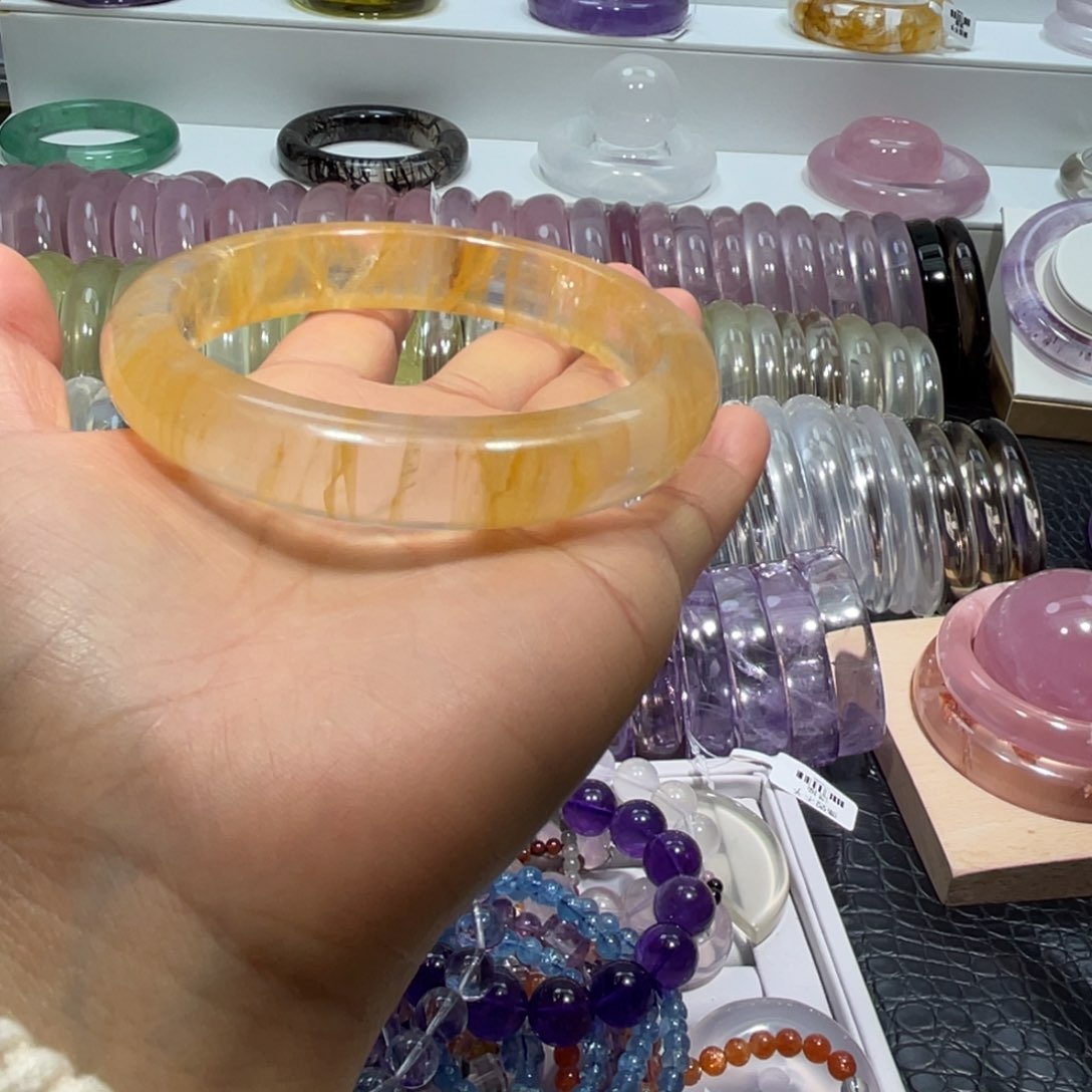 水晶手镯64圈口4号未镶嵌