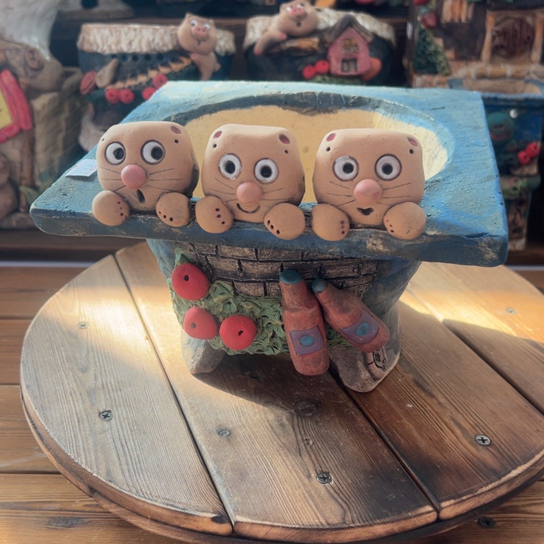 红陶嘻哈多肉花盆