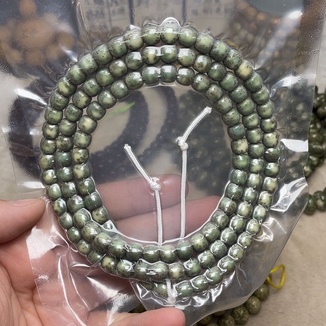 星月菩提吊坠8×7尺寸，无月河豚，带备籽