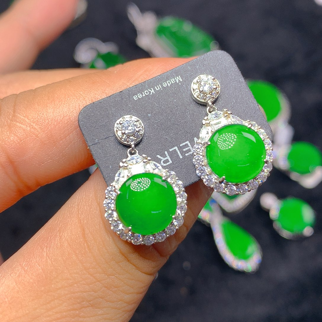 翡翠银S925镶嵌颈饰我