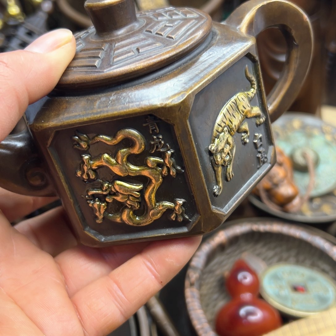 铜摆件欢迎欢迎你
