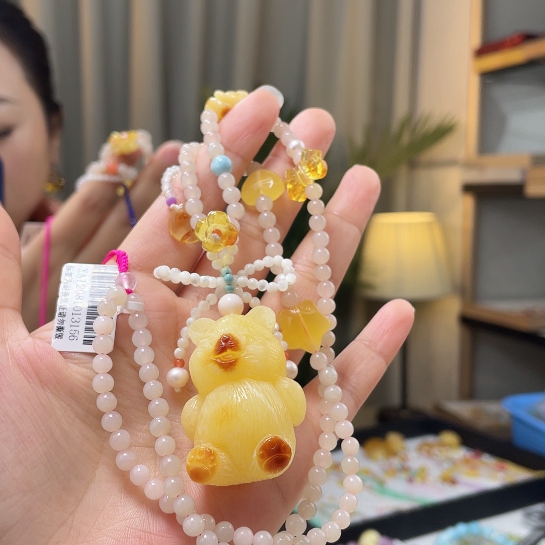 琥珀裸石未镶嵌蜜蜡吊坠