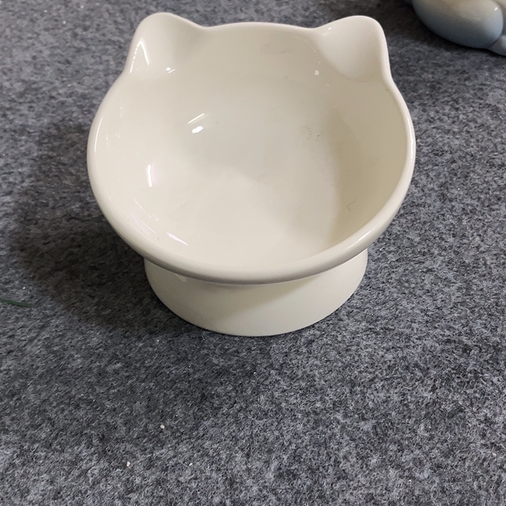 陶陶瓷白色斜口微瑕猫猫