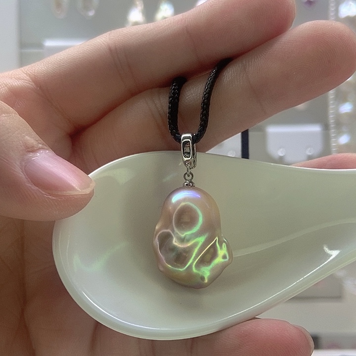 颈饰银S925镶嵌淡水珍珠63