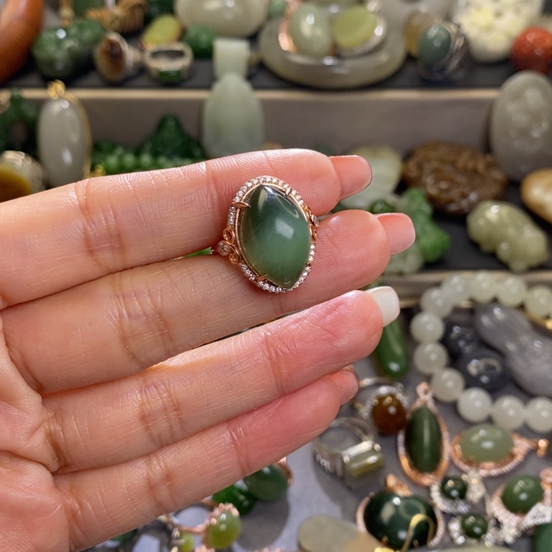 南红玛瑙戒指银S925镶嵌