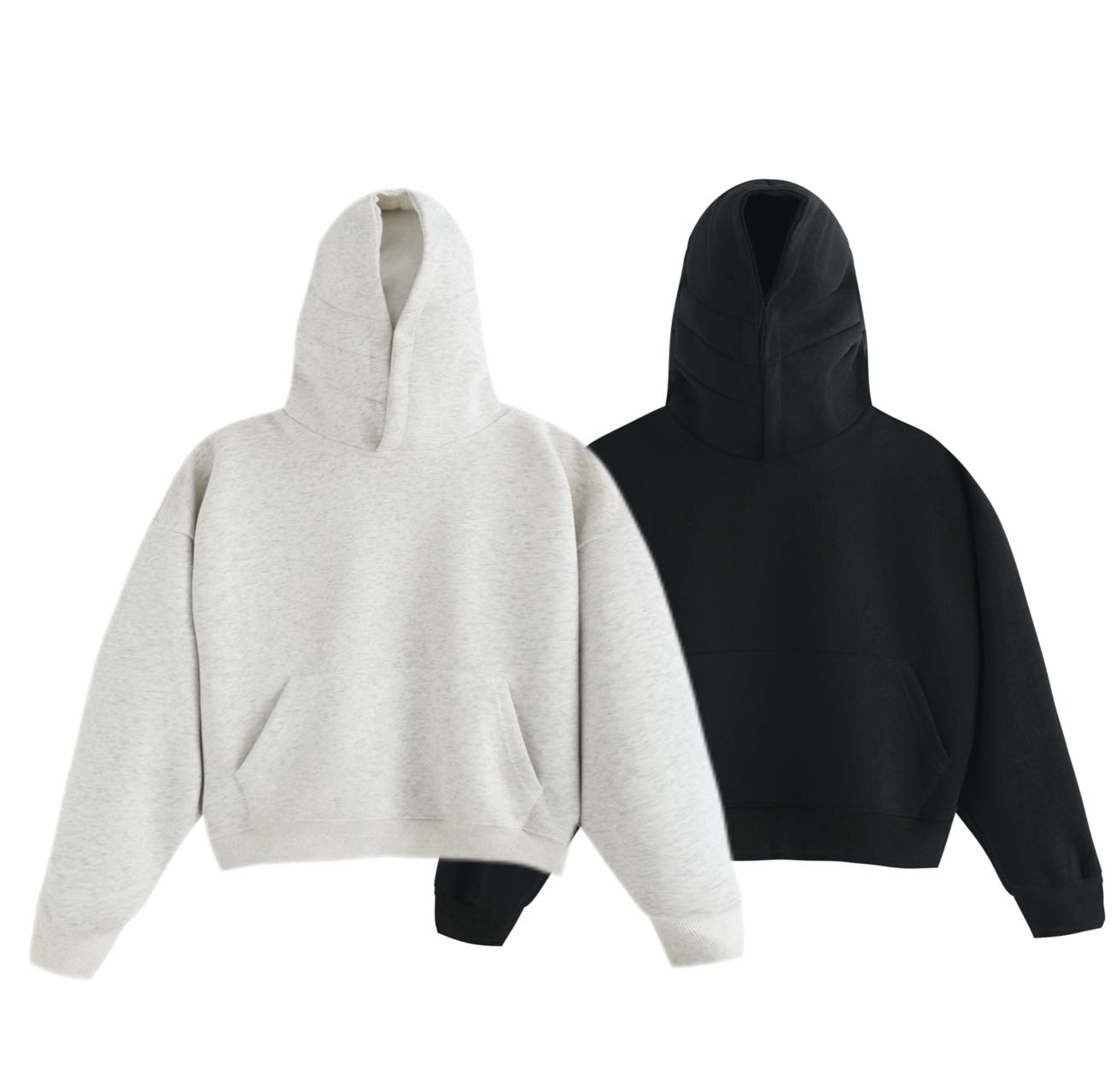 短款450g加厚boxy卫衣纯色帽衫重磅连帽美式短宽外套潮连帽外套