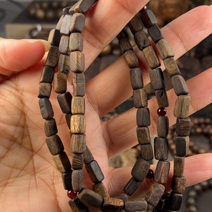 沉香木手串蓝***云越南芽庄白棋楠