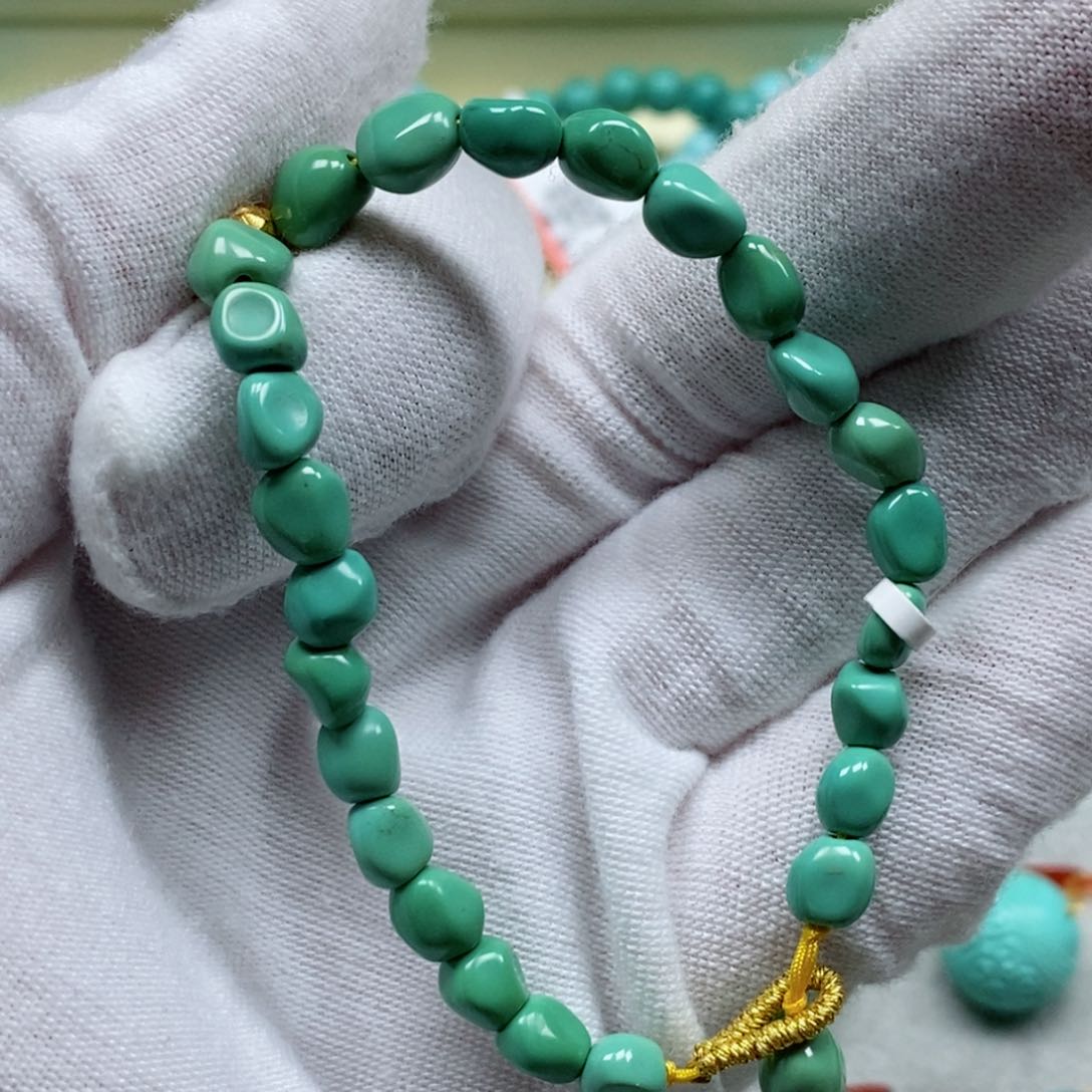 绿松石珠宝奇石未镶嵌辣**a