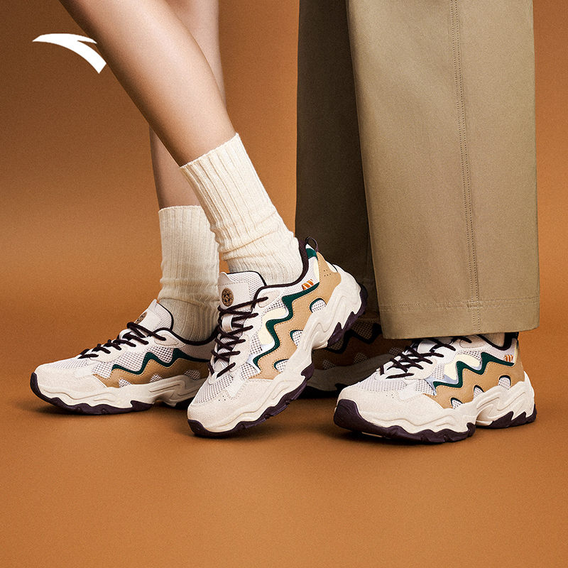 【小吴专属】安踏正品星光2复古时尚老爹鞋2025男女厚底休闲运动鞋