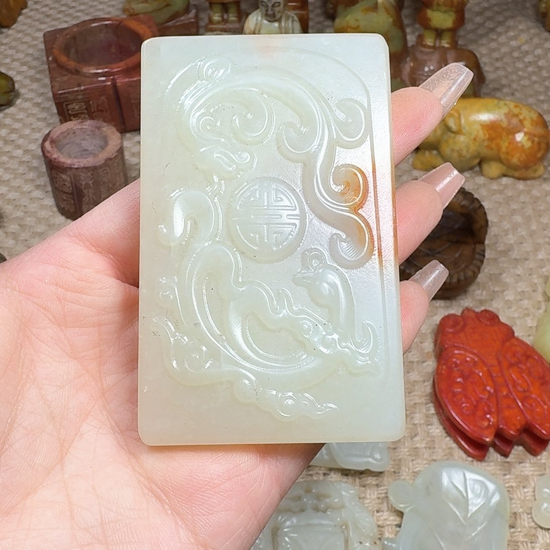 白玉菩提吊坠挂件