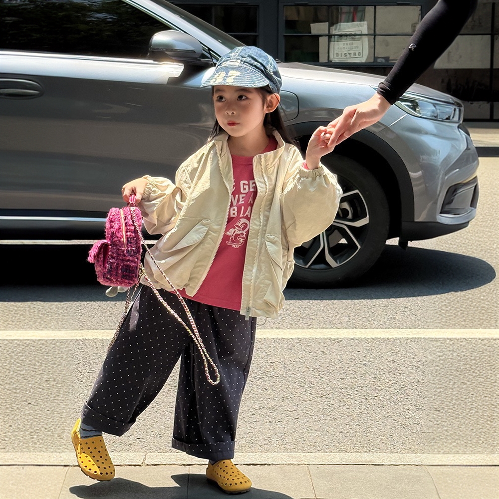 2025儿童大口袋外套女童秋装新款日系冲锋衣男童工装长袖速干外套