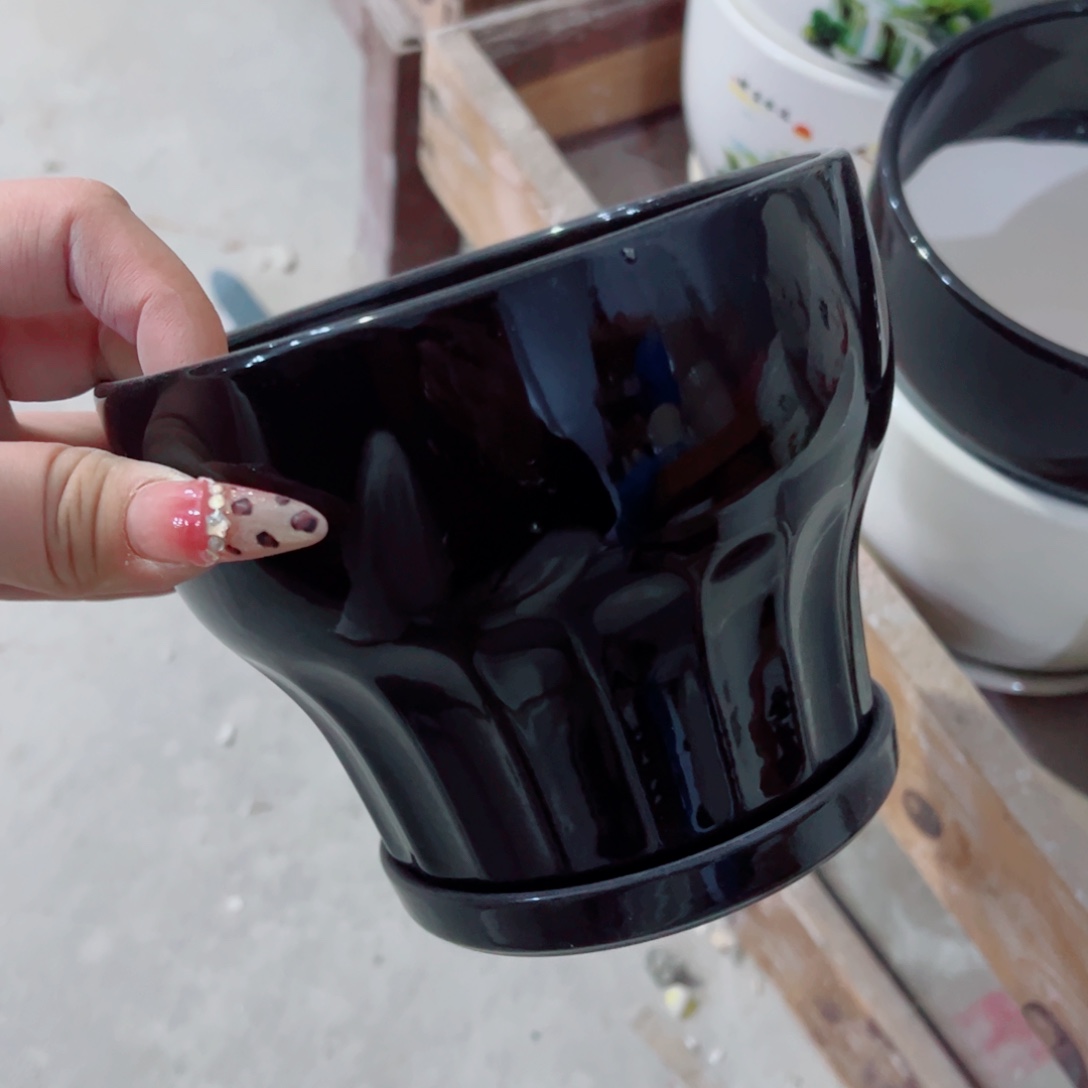 有孔，陶瓷花盆满10米包邮发货